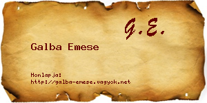 Galba Emese névjegykártya